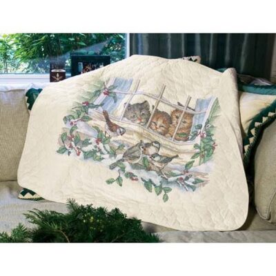 03231 • Набор для вышивания одеяла крестом "Три наблюдателя" • "Three Bird Watchers Quilt"