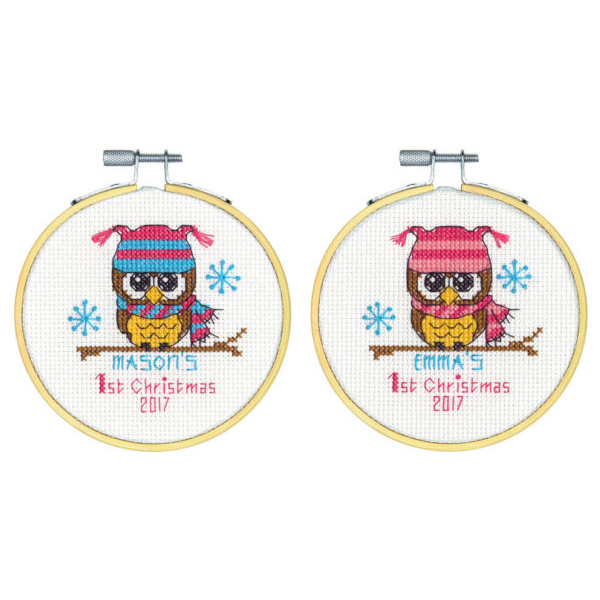 70-08965 Набор для вышивки крестом "Первое Рождество" • "Baby's First Christmas" DIMENSIONS