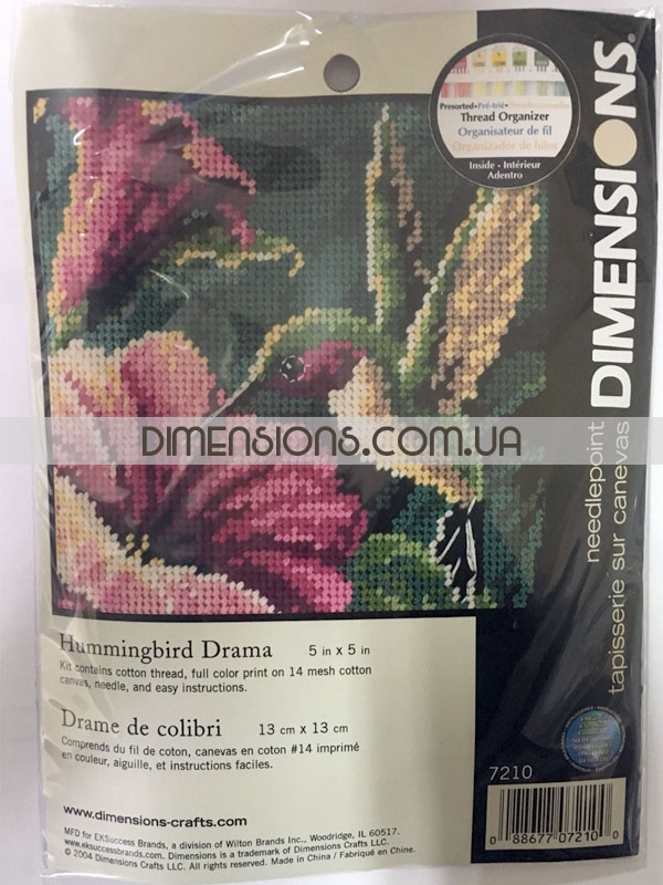 07210 Набор для вышивания - гобелен "Колибри" • "Hummingbird Drama" DIMENSIONS