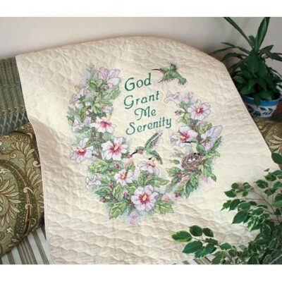 03232 • Набор для вышивания одеяла крестом "Безмятежная колибри" • "Serenity Hummingbird Quilt" DIMENSIONS