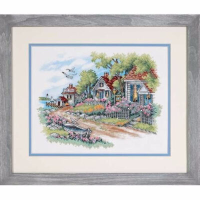 03240 • Набор для вышивания крестом "Коттеджи на берегу моря" • "Cottages by the Sea" DIMENSIONS