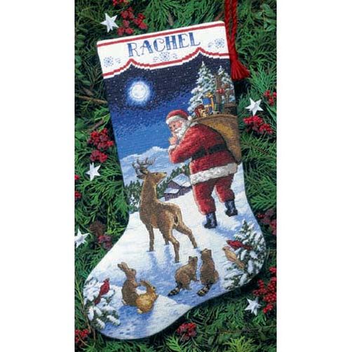 08683 • Набор для вышивания крестом "Прибытие Санты. Чулок" • "Santa's Arrival Stocking" DIMENSIONS
