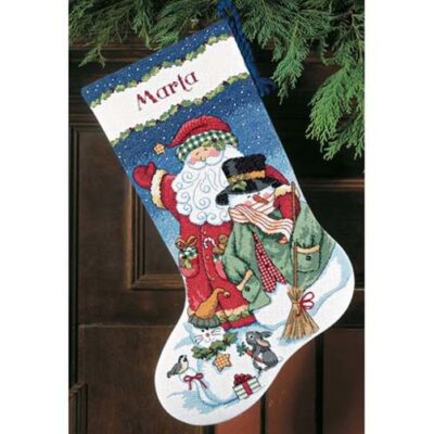 08714 • Набор для вышивания крестом "Санта и снеговик. Чулок" • "Santa & Snowman Stocking" DIMENSIONS