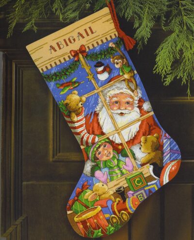 08818 - Набір для вишивання хрестом "Іграшки Санти. Панчоха" - "Santa's Toys Stocking" DIMENSIONS Gold Collection