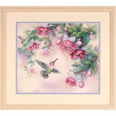 13139 • Набор для вышивания крестом "Колибри и фуксии" • "Hummingbird & Fuchsias" DIMENSIONS