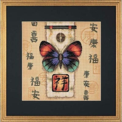 35034 • Набор для вышивания крестом "Восточная бабочка" • "Oriental Butterfly" DIMENSIONS