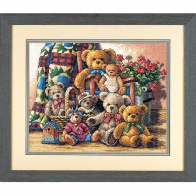 35115 • Набор для вышивания крестом "Собрание мишек" • "Teddy Bear Gathering" DIMENSIONS Gold Collection