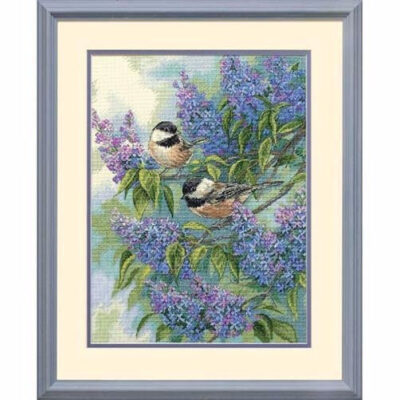 35258 • Набор для вышивания крестом "Синички и сирень" • "Chickadees and Lilacs" DIMENSIONS Gold Collection