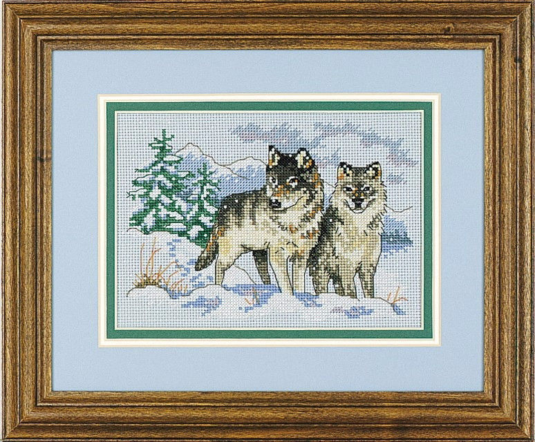 06800 • Набор для вышивания крестом "Пара волков" • "A Pair of Wolves" DIMENSIONS