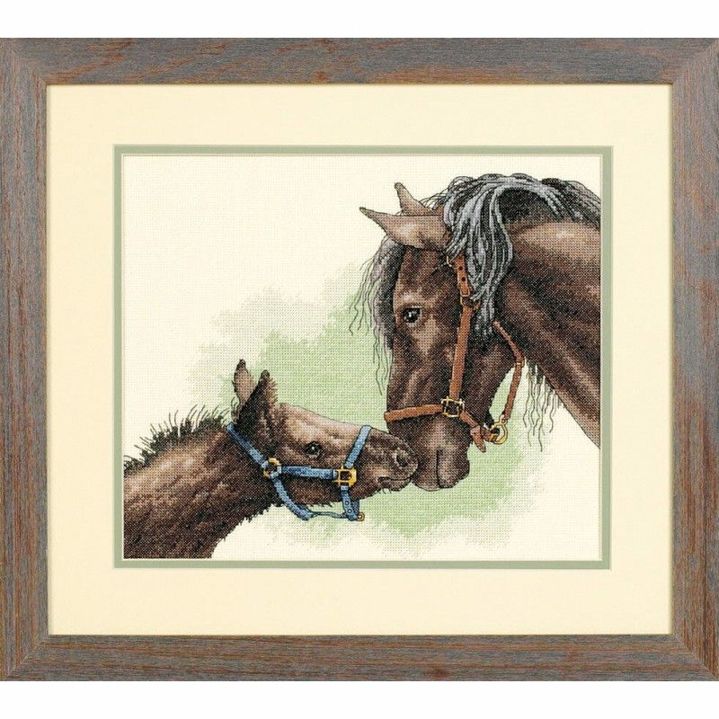 13722 • Набор для вышивания крестом "Лошадь и жеребенок" • "Mother and Colt" DIMENSIONS