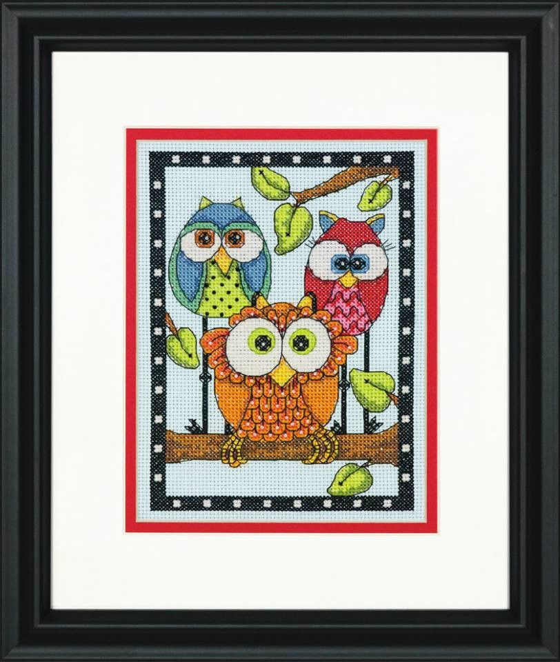 70-65159 • Набор для вышивания крестом "Трио сов" • "Owl Trio" DIMENSIONS
