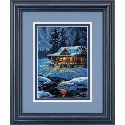 65007 • Набор для вышивания крестом "Хижина в лунном свете" • "Moonlit Cabin" DIMENSIONS Gold Collection Petites