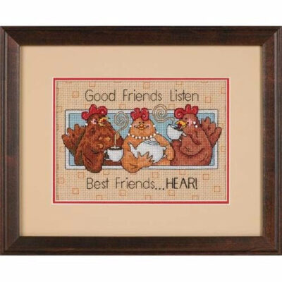 65079 • Набор для вышивания крестом "Хорошие друзья слушают" • "Good Friends Listen" DIMENSIONS