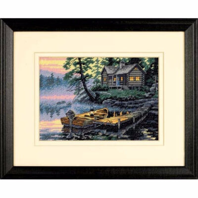 65091 - Набір для вишивання хрестом "Ранок на озері" - "Morning Lake" DIMENSIONS Gold Collection Petites