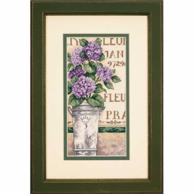 65092 - Набір для вишивання хрестом "Гортензія" - "Hydrangea Floral" DIMENSIONS Gold Collection Petites