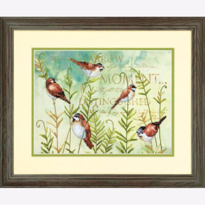 70-03248 • Набор для вышивания крестом "Птицы на папоротнике" • "Birds on Ferns" DIMENSIONS