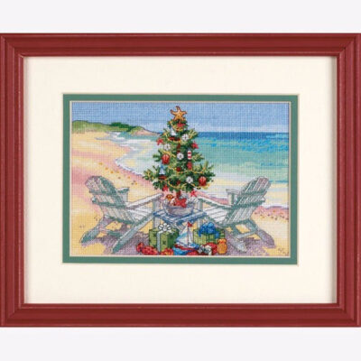 70-08832 • Набор для вышивания крестом "Рождество на пляже" • "Christmas on the Beach" DIMENSIONS Gold Collection Petites