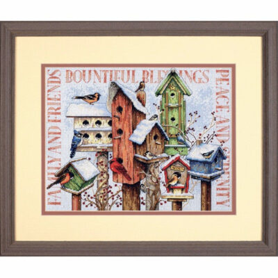 70-08863 • Набор для вышивания крестом "Зимние домики" • "Winter Housing" DIMENSIONS