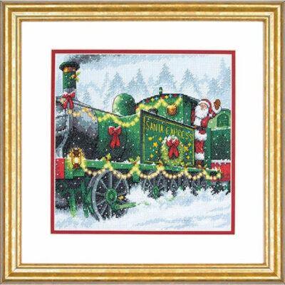 70-08918 • Набор для вышивания крестом "Экспресс Санты" • "Santa Express" DIMENSIONS