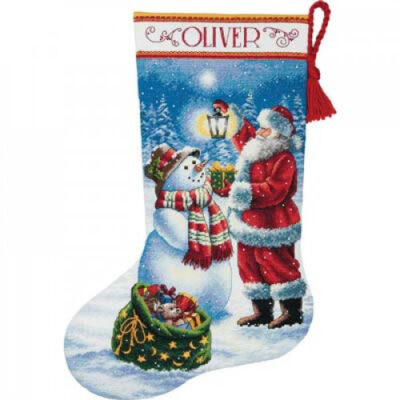 70-08952 • Набор для вышивания крестом "Рождественское сияние. Чулок" • "Holiday Glow Stocking" DIMENSIONS