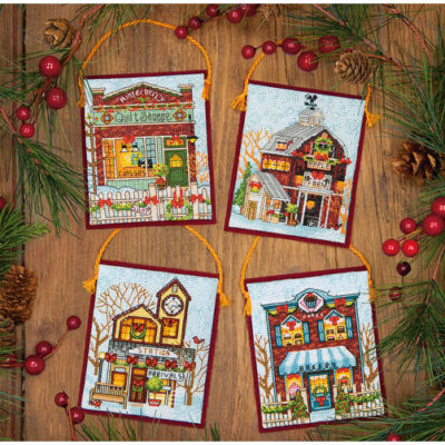 70-08954 • Набор для вышивания крестом "Зимняя деревня. Украшения" • "Winter Village Ornaments" DIMENSIONS