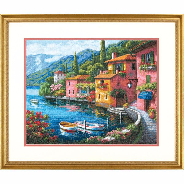 70-35285 - Набір для вишивання хрестом "Містечко біля озера" - "Lakeside Village" DIMENSIONS Gold Collection