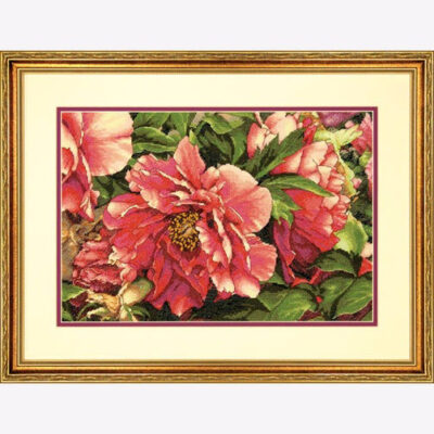 70-35298 • Набор для вышивания крестом "Коралловые Пионы" • "Coral Peonies" DIMENSIONS Gold Collection