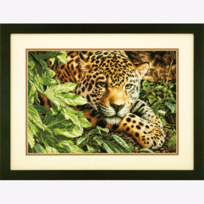 70-35300 • Набор для вышивания крестом "Отдыхающий леопард" • "Leopard in Reposel" DIMENSIONS Gold Collection