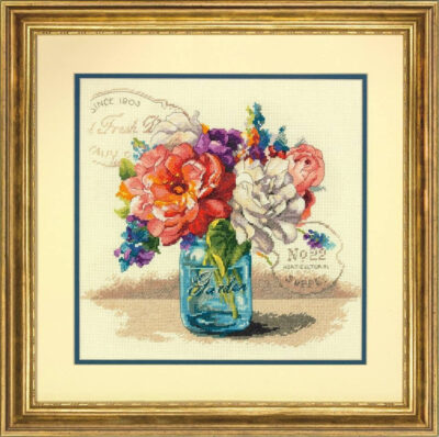 70-35334 • Набор для вышивания крестом "Садовый букет" • "Garden Bouquet" DIMENSIONS