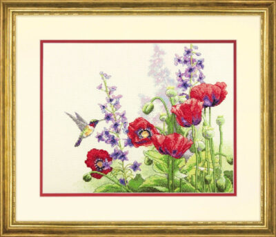 70-35344 • Набор для вышивания крестом "Колибри и маки" • "Hummingbird and Poppies" DIMENSIONS