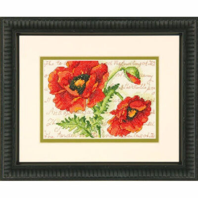 70-65116 • Набор для вышивания крестом "Пара маков" • "Poppy Pair" DIMENSIONS