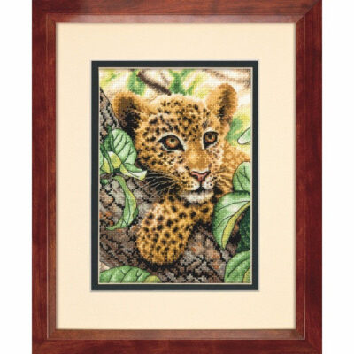 70-65118 • Набор для вышивания крестом "Детёныш леопарда" • "Leopard Cub" DIMENSIONS Gold Collection