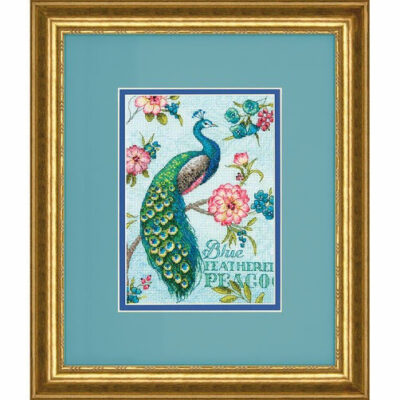 70-65146 • Набор для вышивания крестом "Голубой павлин" • "Blue Peacock" DIMENSIONS Gold Collection Petites