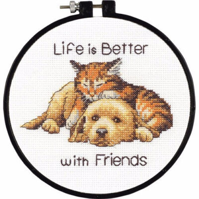 72-74549 • Набор для вышивания крестом "Лучше с друзьями" • "Better with Friends" DIMENSIONS