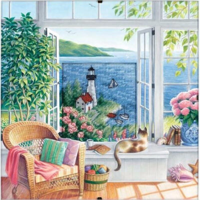 73262 • Набор для вышивания крестом "Пляжное успокоение" • "Beach Tranquility" DIMENSIONS