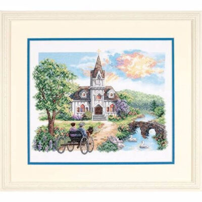 03227 • Набор для вышивания крестом "Сельская Церковь" • "Country Church" DIMENSIONS