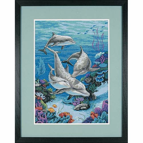 03830 • Набор для вышивания крестом "Царство дельфинов" • "The Dolphins' Domain" DIMENSIONS