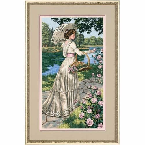 03868 • Набор для вышивания крестом "Летняя прогулка" • "A Summer Stroll" DIMENSIONS Gold Collection