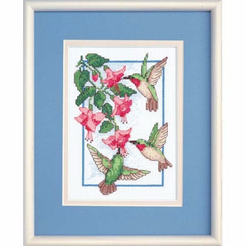06642 • Набор для вышивания крестом "Колибри и фуксия" • "Hummingbirds and Fuchsia" DIMENSIONS