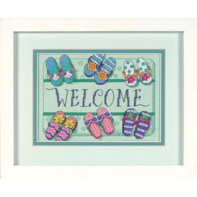 06978 • Набор для вышивания крестом "Добро пожаловать! Коврик" • "Welcome Mat" DIMENSIONS