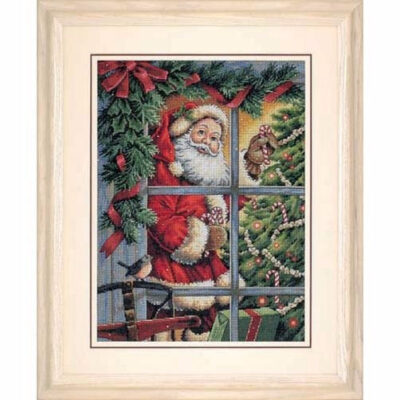 08734 - Набір для вишивання хрестом "Цукерка для Санти" - "Candy Cane Santa" DIMENSIONS