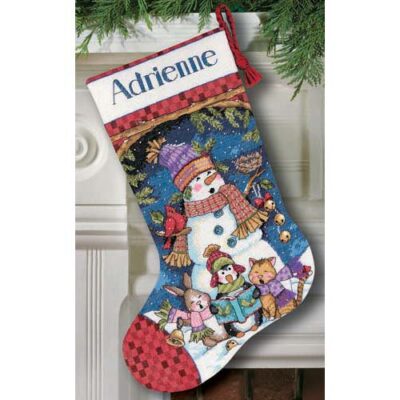 08751 • Набор для вышивания крестом "Симпатичные певцы. Чулок" • "Cute Carolers Stocking" DIMENSIONS