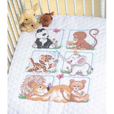 13083 • Набор для вышивания одеяла крестом "Детеныши" • "Animal Babes Quilt" DIMENSIONS