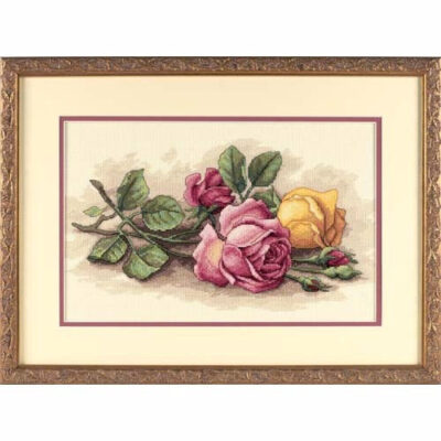 13720 • Набор для вышивания крестом "Срезанные розы" • "Rose Cuttings" DIMENSIONS