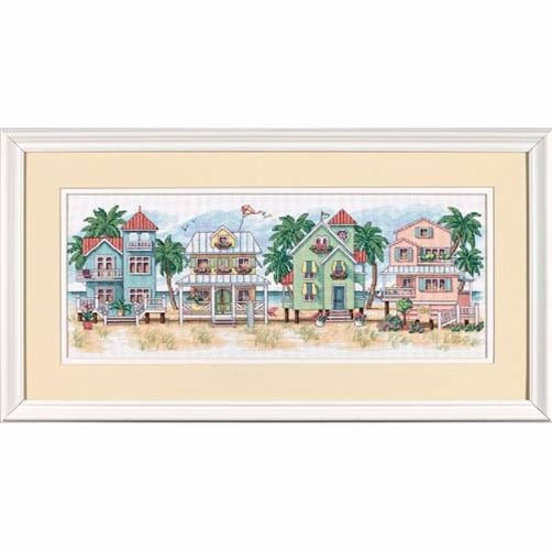 13726 • Набор для вышивания крестом "Коттеджи у моря" • "Seaside Cottages" DIMENSIONS