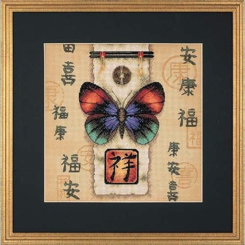 35034 • Набор для вышивания крестом "Восточная бабочка" • "Oriental Butterfly" DIMENSIONS