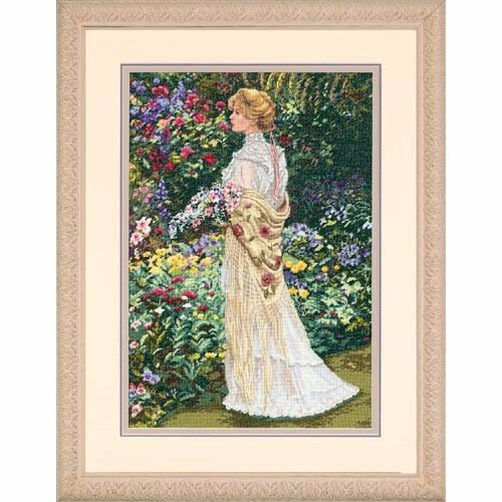 35119 • Набор для вышивания крестом "В ее саду" • "In Her Garden" DIMENSIONS Gold Collection