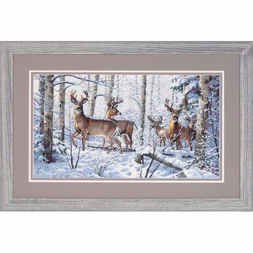 35130 • Набор для вышивания крестом "Зима в лесу" • "Woodland Winter" DIMENSIONS Gold Collection