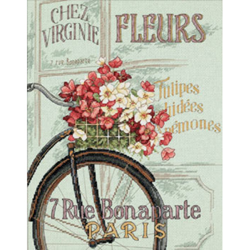 35195 • Набор для вышивания крестом "Парижский велосипед" • "Parisian Bicycle" DIMENSIONS