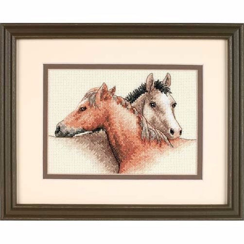 65030 • Набор для вышивания крестом "Лошади" • "Horse Pals" DIMENSIONS